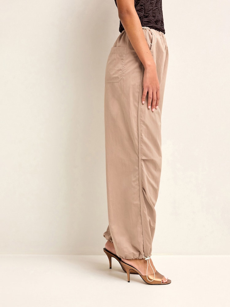 Camel Natural Clean Waist Cargo Parachute Trousers - Image 1 of 1