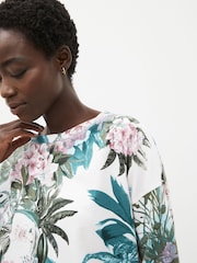 Ecru Floral 100% Cotton Long Sleeve Pyjamas - Image 4 of 10
