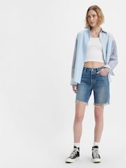 Синий - Levi's 100% Хлопок 501 90шорты джинсы - Изображение 6 из 10