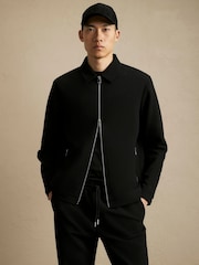 River Island Black Textured Track Jacket - Image 1 of 4