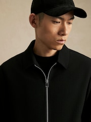 River Island Black Textured Track Jacket - Image 3 of 4