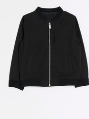 River Island Black Boys Smart Bomber Jacket - Image 1 of 3