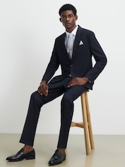 River Island Blue Check Suit Trousers - Image 1 of 4