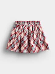 JoJo Maman Bébé Blue & Red Tartan Check Skort & Dobby Blouse Set - Image 5 of 7
