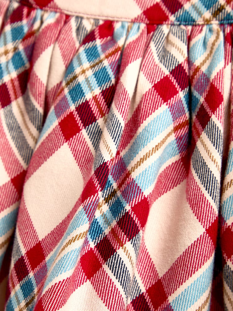 JoJo Maman Bébé Blue & Red Tartan Check Skort & Dobby Blouse Set - Image 7 of 7 JoJo Maman Bébé Blue & Red Tartan Check Skort & Dobby Blouse Set - Image 7 of 7