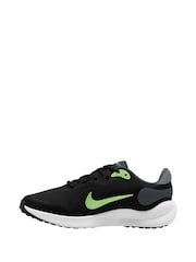 Nike Black Lime Youth Revolution 7 Trainers - Image 2 of 4