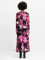 French Connection Black Talluah Tarrisa Mesh Midi Dress - Image 6 of 7