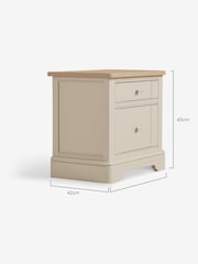 Stone Hampton Country Collection Luxe Painted Oak 2 Drawer Wide Bedside Table - Image 4 of 5