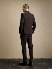 River Island Brown Skinny Fit Suit Trousers - Image 2 of 4