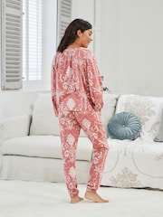 وردي - طقم بيجامات قطن 100% من Laura Ashley - صورة 3 من 9