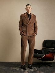 River Island Brown Corduroy Suit Trousers - Image 1 of 3
