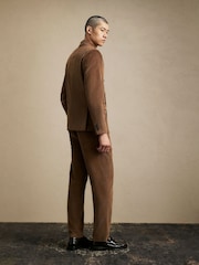 River Island Brown Corduroy Suit Trousers - Image 3 of 3