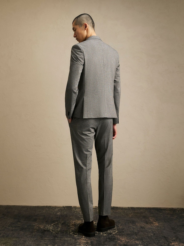 River Island Grey Slim Fit Puppytooth Suit Trousers - Image 4 of 4