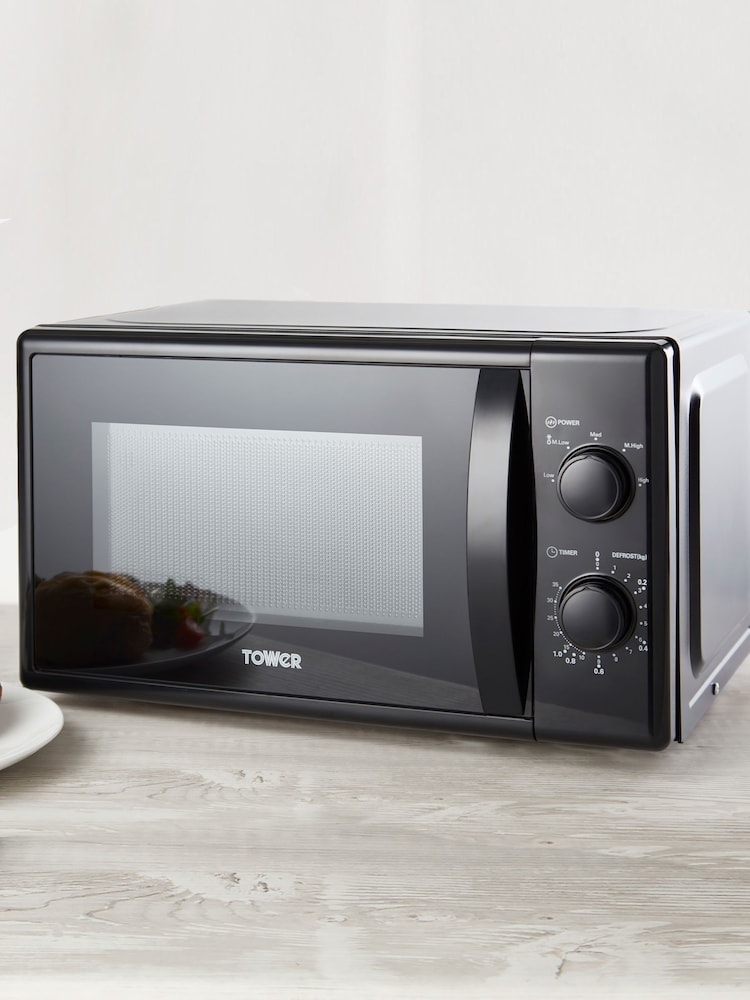 Tower Black 20L 700W Microwave - Image 1 of 8