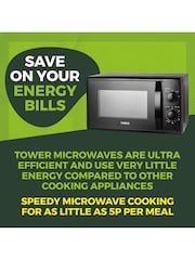 Tower Black 20L 700W Microwave - Image 3 of 8