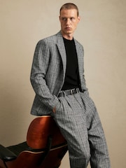 Veste de costume à carreaux River Island coupe décontractée - Image 1 de 4