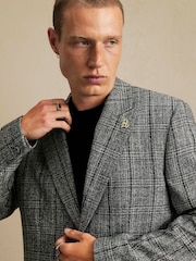 Veste de costume à carreaux River Island coupe décontractée - Image 3 de 4