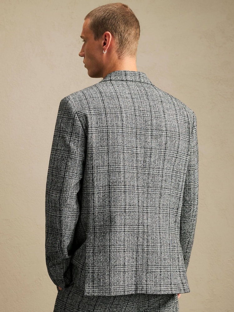 Veste de costume à carreaux River Island coupe décontractée - Image 4 de 4