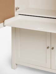 Cream Malvern Oak Effect Large Hideaway Desk - Image 4 of 9