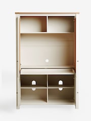 Cream Malvern Oak Effect Large Hideaway Desk - Image 6 of 9