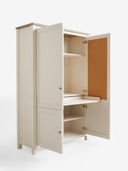 Cream Malvern Oak Effect Large Hideaway Desk - Image 8 of 9