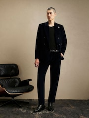 River Island Blue Corduroy Suit Trousers - Image 1 of 4