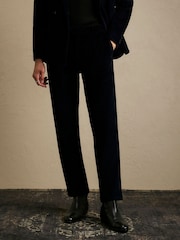River Island Blue Corduroy Suit Trousers - Image 3 of 4