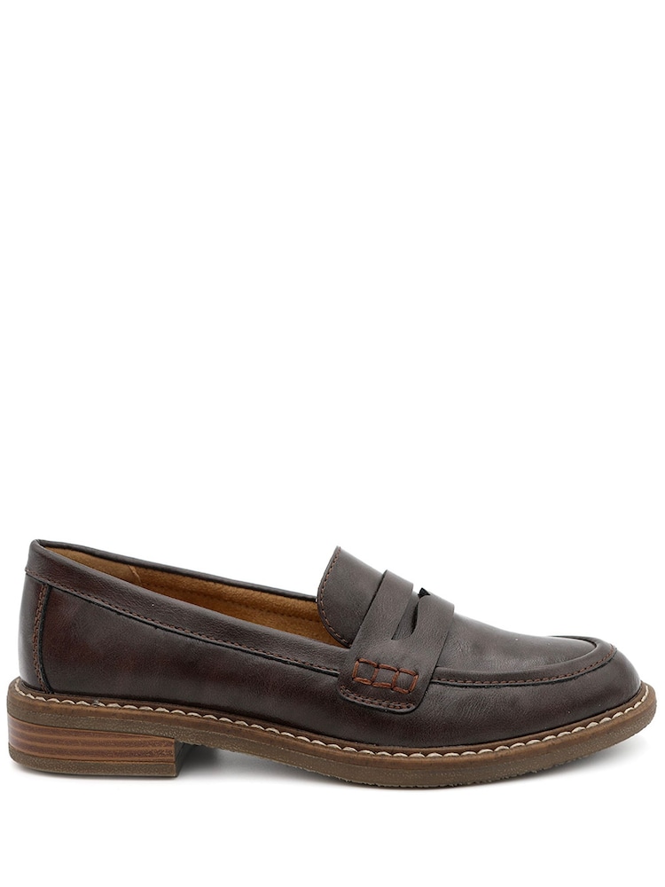 Pavers Block Heel Slip On Penny Loafers - Kuva 2 / 6