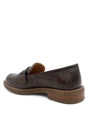 Pavers Block Heel Slip On Penny Loafers - Kuva 4 / 6