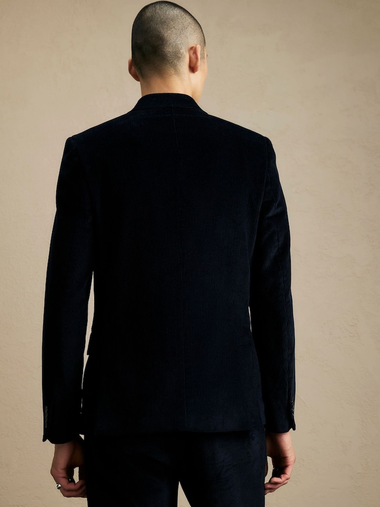 River Island Corduroy Double Breasted Suit Jacket - 4суретінің 4 суреті