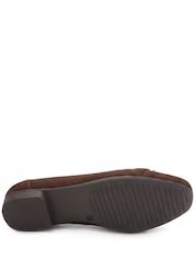 Pavers Brown Wide Fit Buckle Detailed Pumps - Image 6 of 6