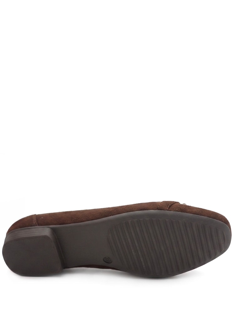 Pavers Brown Wide Fit Buckle Detailed Pumps - Image 6 of 6