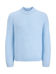 JACK & JONES Blue Stripe Long Sleeve Knitted Jumper - Image 1 of 2