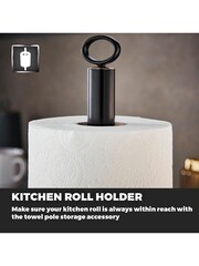 Tower Black Empire 6 Cup Mug Tree And Kitchen Roll Holder Set - Image 2 of 6