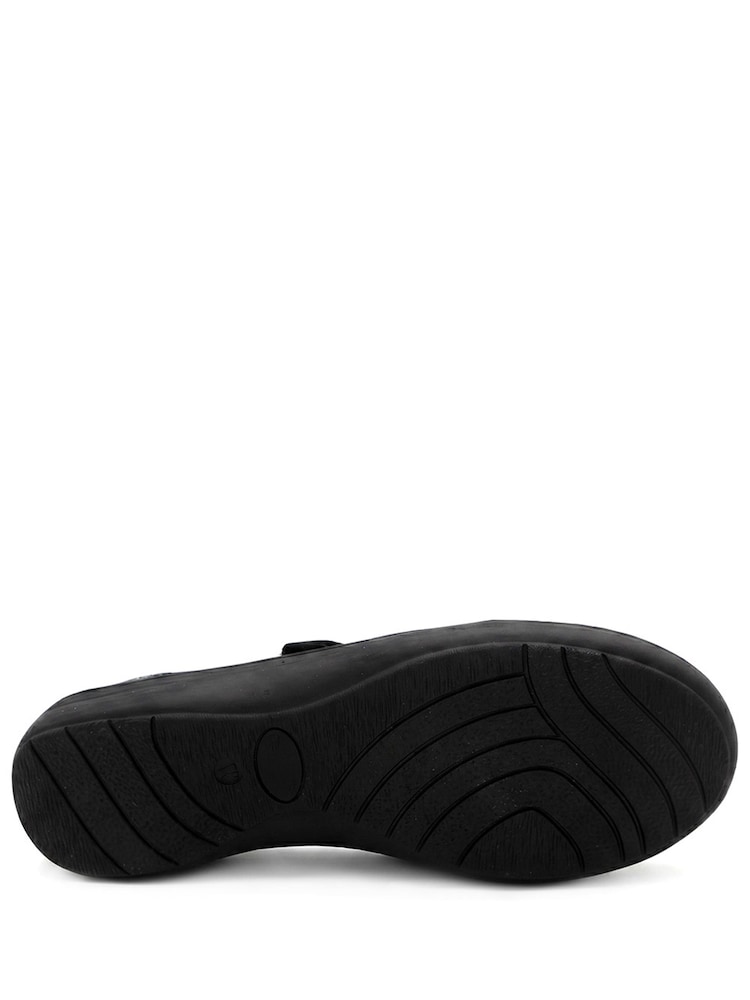 Pavers Black Wide Fit Smart Leather Mary Jane Pumps - Image 6 of 6 Pavers Black Wide Fit Smart Leather Mary Jane Pumps - Image 6 of 6