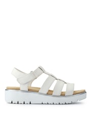 Pavers White Wide Fit Strappy Sandals - Image 2 of 5