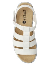 Pavers White Wide Fit Strappy Sandals - Image 4 of 5