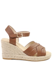 Pavers Brown Bellissimo Memory Foam Wedged Espadrilles - Image 1 of 5