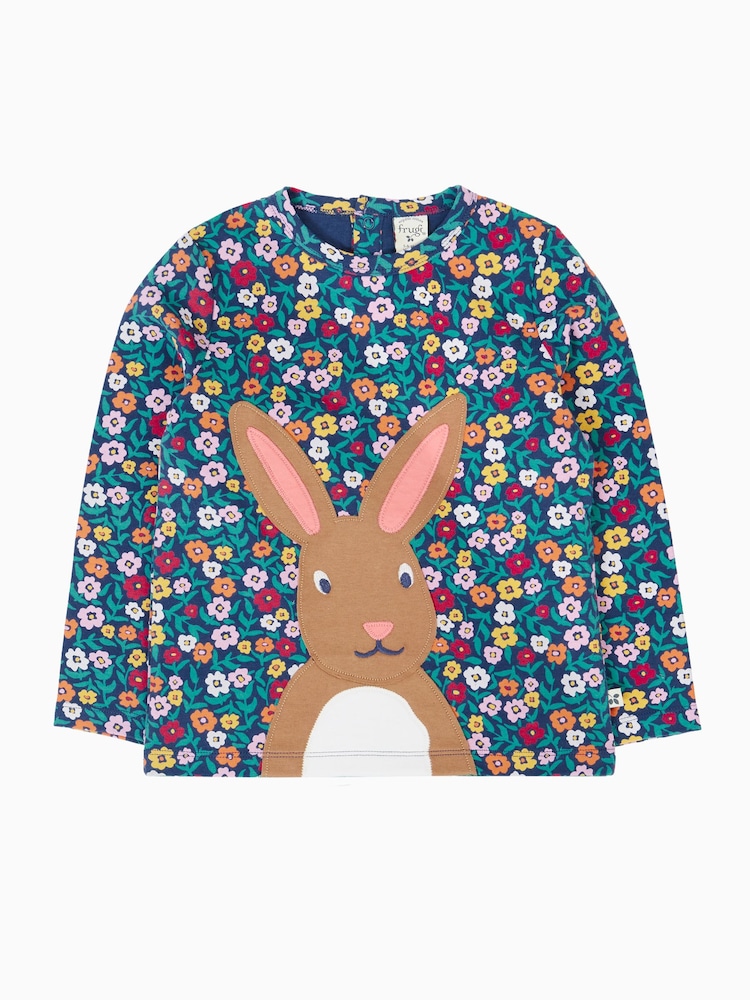 Frugi Blue Nolan Applique Top - Image 1 of 3 Frugi Blue Nolan Applique Top - Image 1 of 3