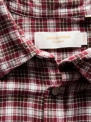 JACK & JONES Brown Long Sleeve Check Flannel Shirt - Image 7 of 8