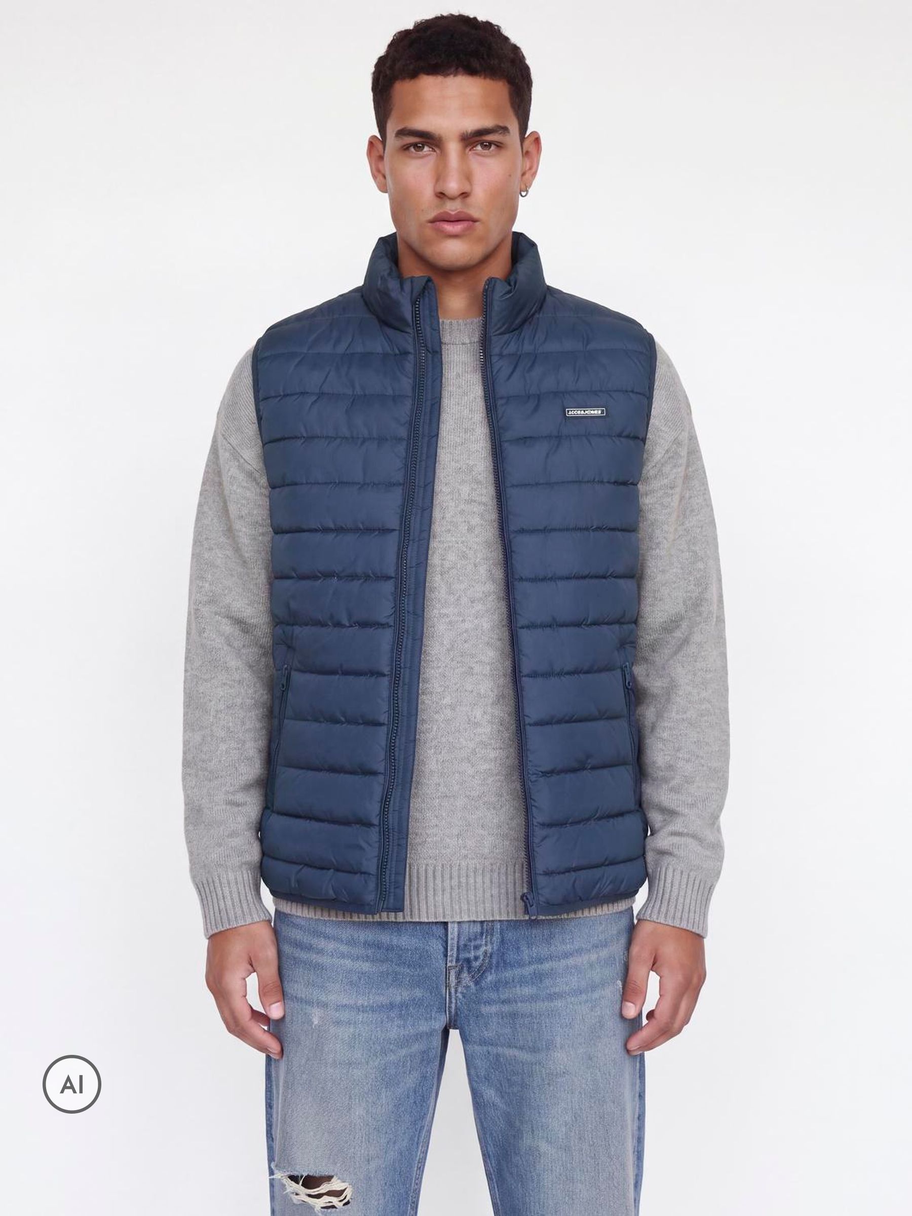 Jack & Jones Navy Blazer Jack Jones Elvis Light Bodywarmer - Image 4