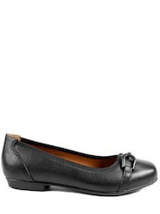 Pavers Black Wide Fit Buckle Detailed Pumps - Image 1 of 5