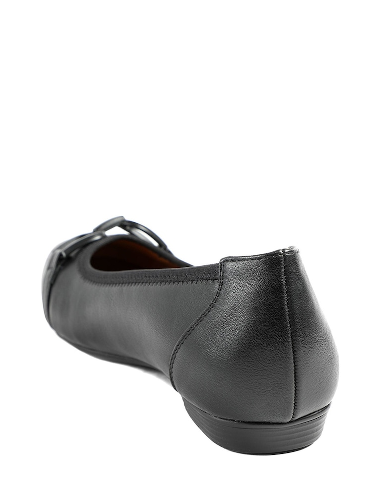 Pavers Black Wide Fit Buckle Detailed Pumps - Image 5 of 5 Pavers Black Wide Fit Buckle Detailed Pumps - Image 5 of 5