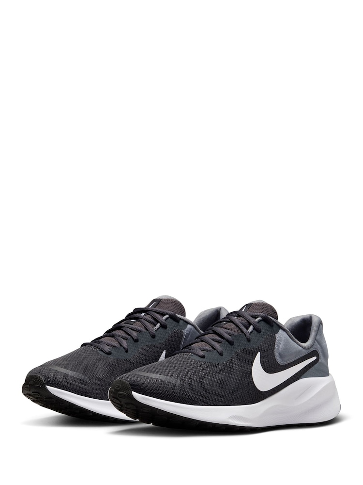 Nike Anthractite Grey Revolution 7 Road Running Trainers - Image 3 of 9