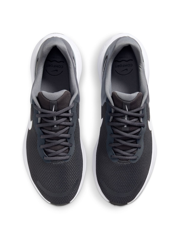 Nike Anthractite Grey Revolution 7 Road Running Trainers - Image 5 of 9