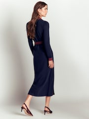 Boden Blue Jessica Knitted Shirt Dress - Image 2 of 6