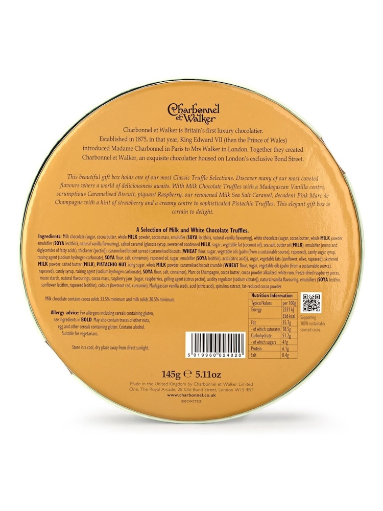 Charbonnel et Walker Classic Chocolate Truffle Selection - Image 2 of 2 Charbonnel et Walker Classic Chocolate Truffle Selection - Image 2 of 2