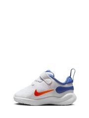 Nike White Blue Infant Revolution 7 Trainers - Image 5 of 9