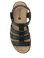 Pavers Black Wide Fit Strappy Sandals - Image 4 of 5
