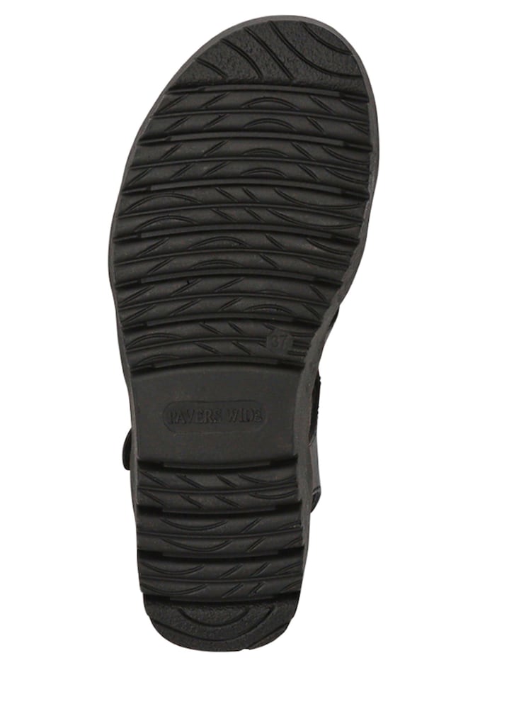 Pavers Black Wide Fit Strappy Sandals - Image 5 of 5 Pavers Black Wide Fit Strappy Sandals - Image 5 of 5